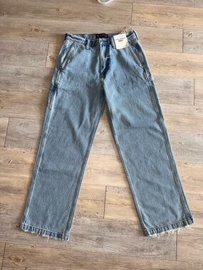 Abercrombie & Fitch Men's Light Blue Straight Jeans